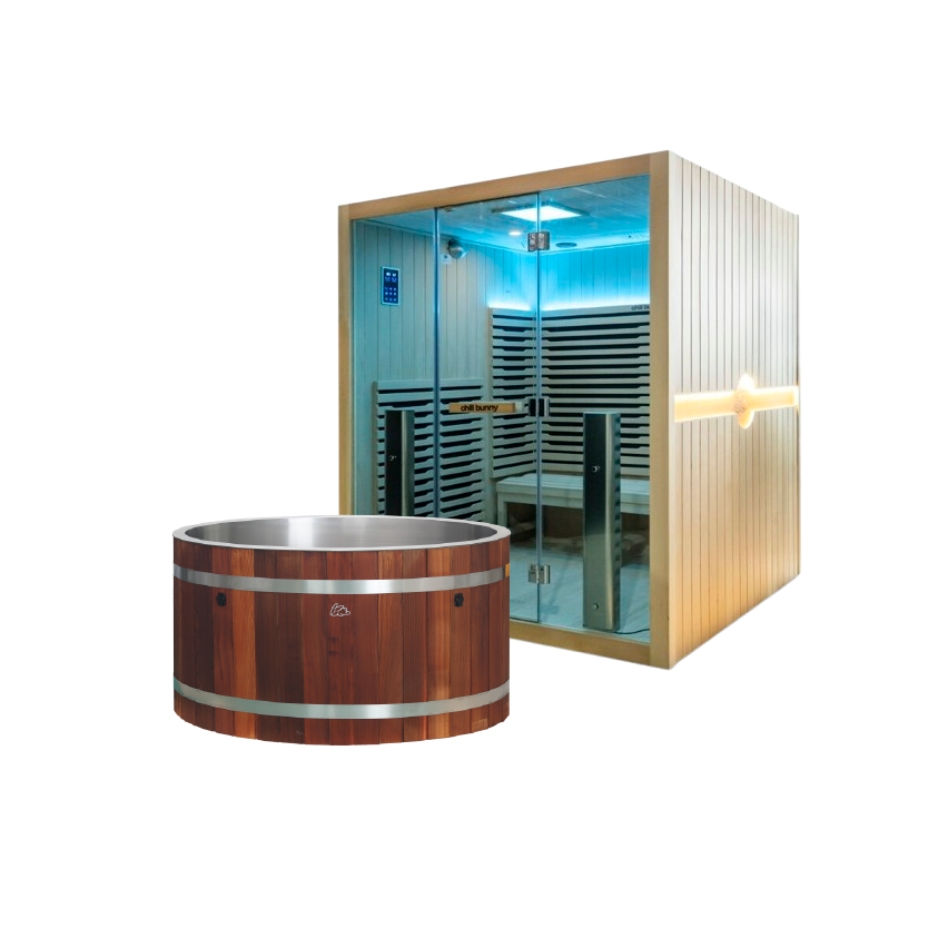 Ice Bath + 3 Person Indoor Infrared Sauna