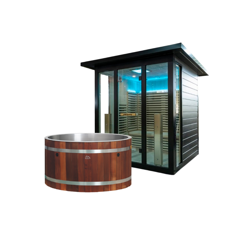 Ice Bath + 3 Person Outdoor Infrared Sauna